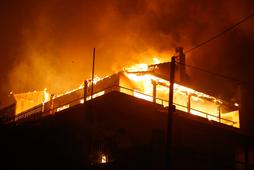 Pożar w greckim Mati w lipcu 2018 r.