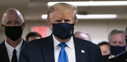Pandemia trwa od miesięcy, a Trump po raz pierwszy ubrał maseczkę!