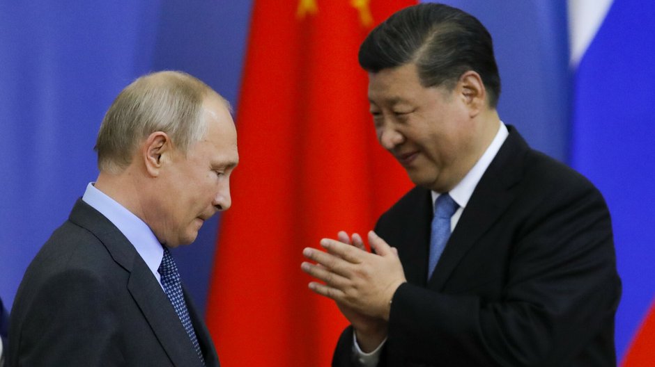 Prezydent Chin Xi Jinping i prezydent Rosji Władimir Putin, 2019 r.