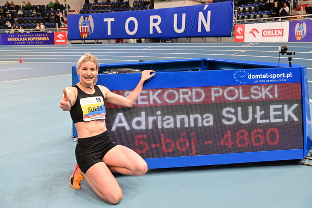 Adrianna Sułek z rekordem kraju w pięcioboju podczas halowych mistrzostw Polski w lekkoatletyce