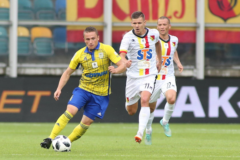 Pilka nozna. Ekstraklasa. Arka Gdynia - Jagiellonia Bialystok. 29.07.2018