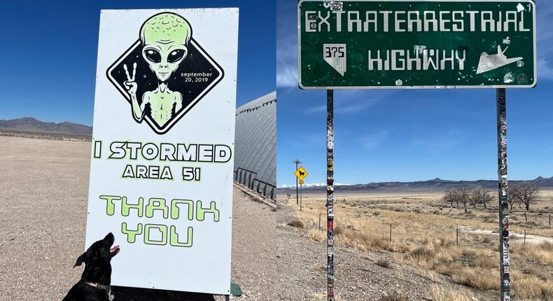 The Extraterrestrial Highway comprises 98 miles of Nevada's State Route 375. Agnes Groonwald
