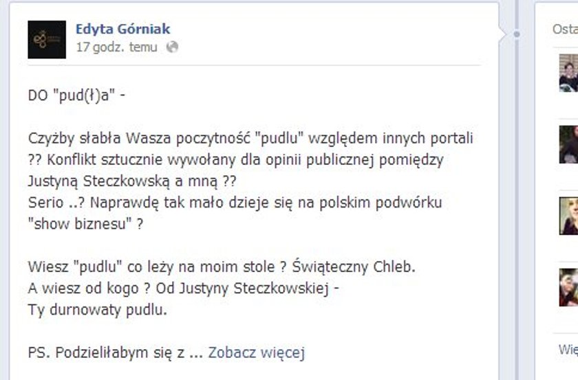 Facebook Edyty Górniak