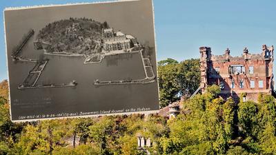 The abandoned Bannerman Castle is deteriorating on the Hudson River in New York. The island it sits on opened to visitors in 2020.National Archives and Records Administration, Joey Hadden/Insider