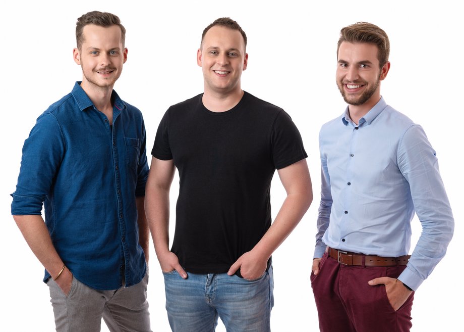 Założyciele Therapify, od lewej: Jan Pluta (CTO), Łukasz Pstrong (CEO), Damian Markowski (COO)