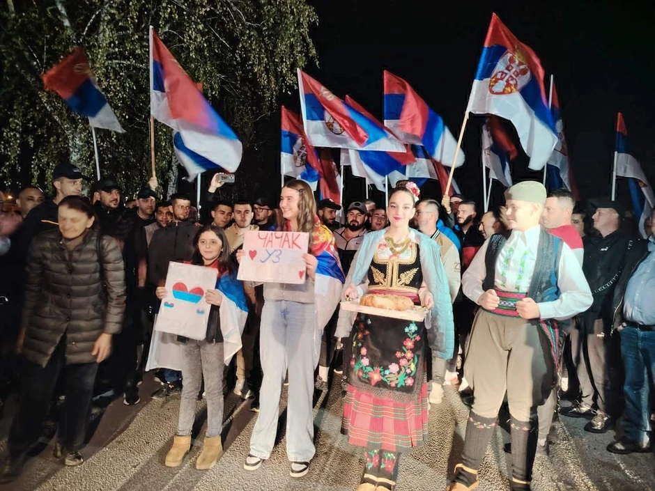 Doček za Srbe sa KiM u Preljini