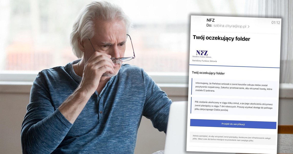 Dostałeś taki email z "NFZ"? "Zwrot kosztów leków". Pilny komunikat służb