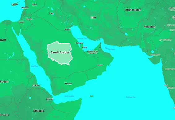 Myśleliście, że Polska jest duża? Te trzy porównywarki map wyprowadzą was z błędu