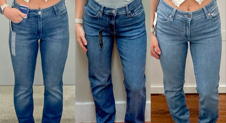 I tried on jeans at Old Navy, Banana Republic, and Gap.Chloe Caldwell