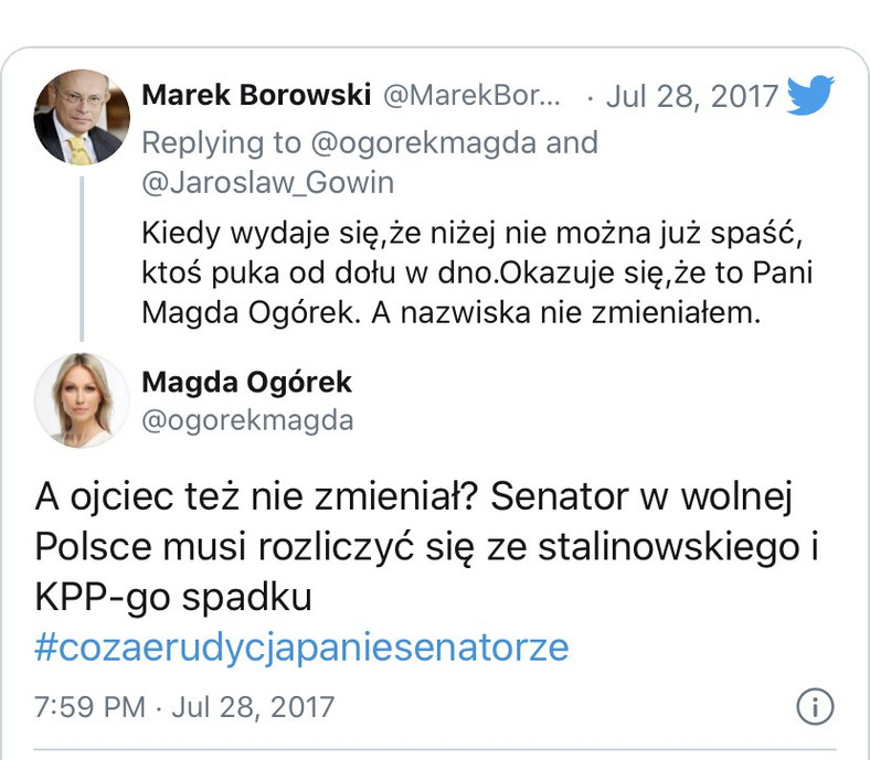 Magdalena Ogórek na Twitterze