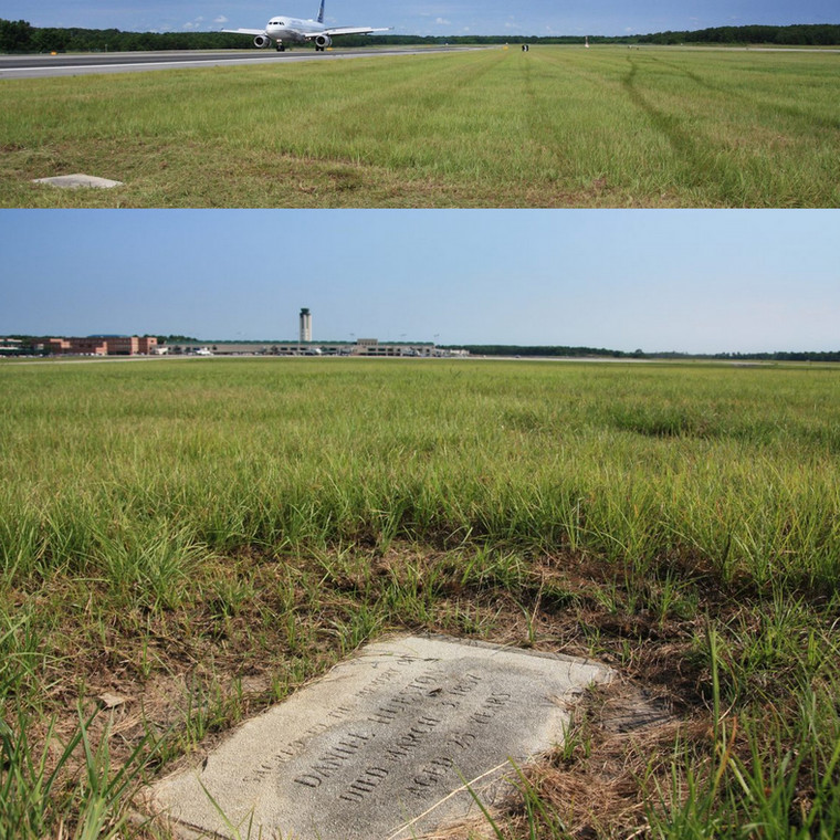 Groby na lotnisku Savannah/Hilot Head w USA