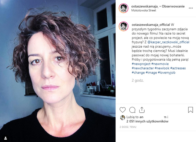 Maja Ostaszewska na Instagramie