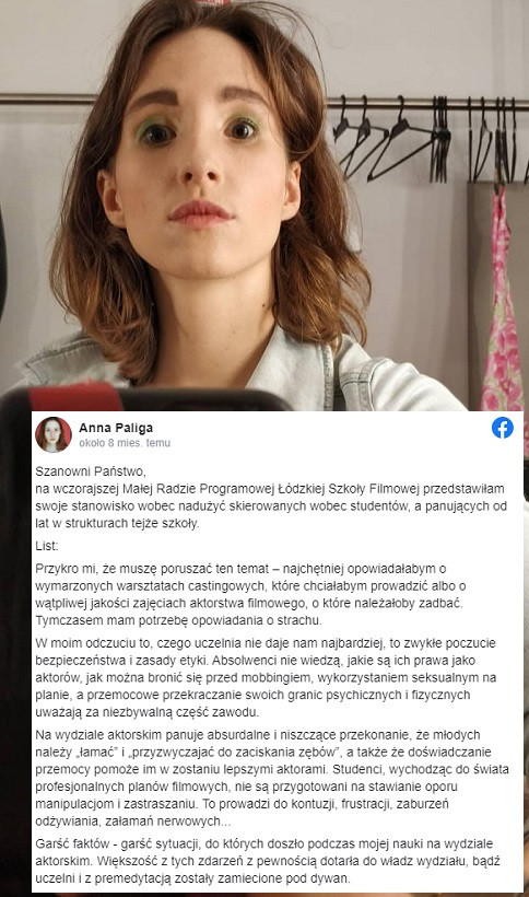 Anna Paliga wywołała skandal wpisem na Facebooku