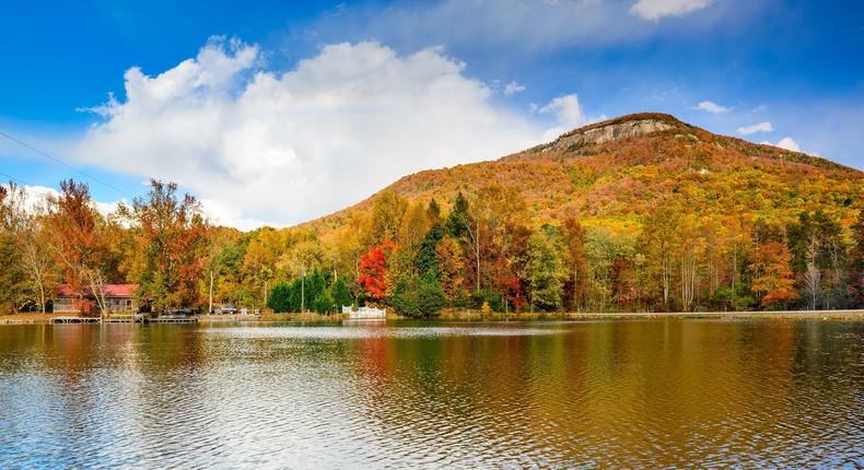 Helen, Georgia, is located close to Yonah Mountain.