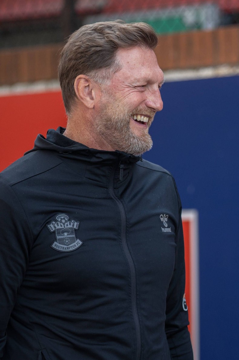 Southampton manager Ralph Hasenh&uuml;ttl on October 29, 2022.