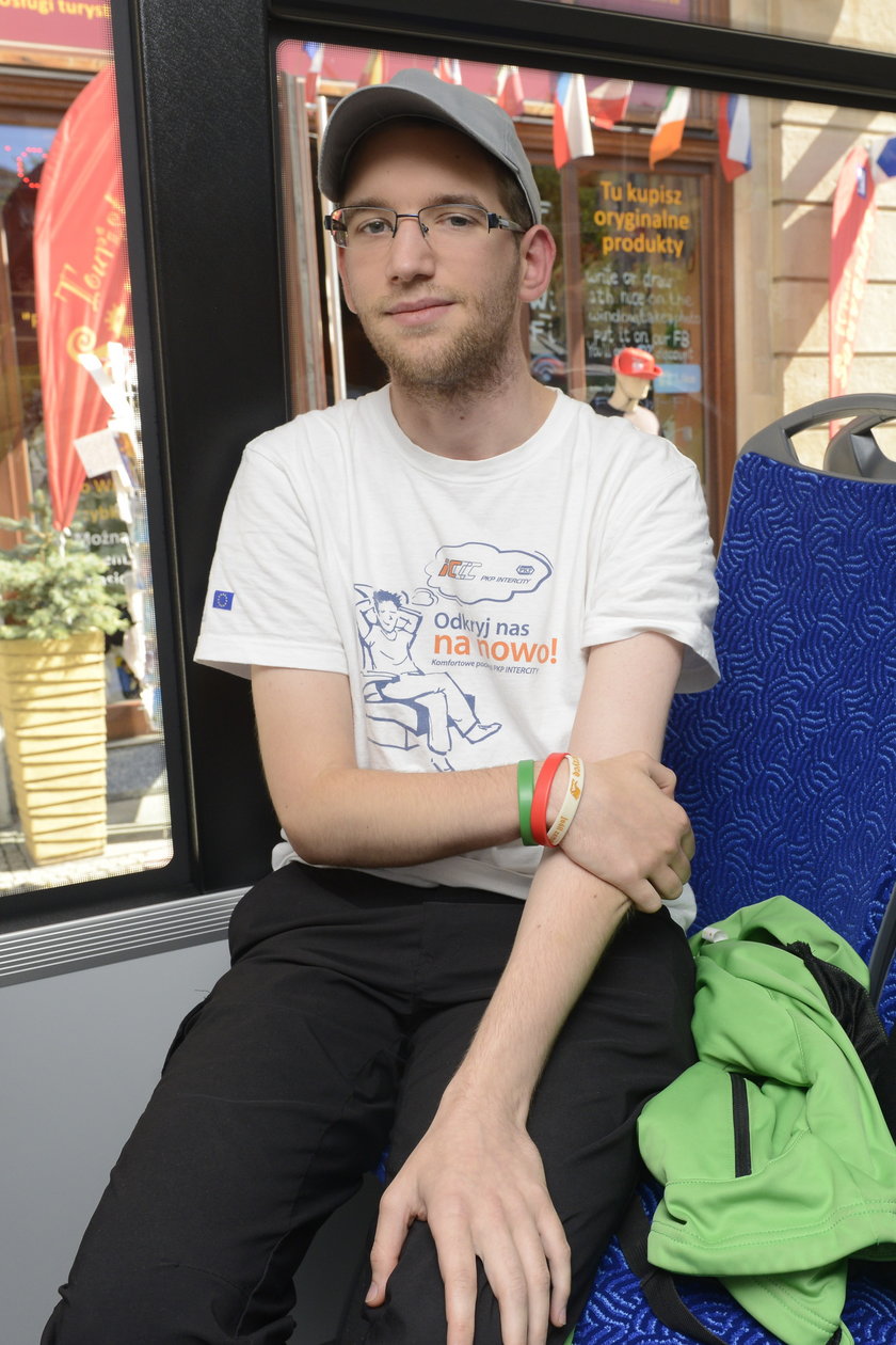Michał Malinowski (23 l.), pasażer MPK z Wrocławia