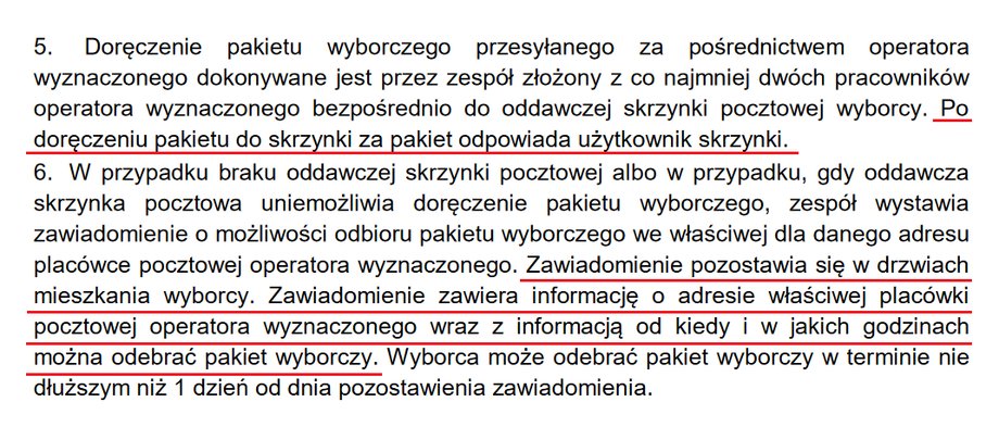 Fragment ustawy z 2 czerwca 2020 r. dot. organizacji wyborów