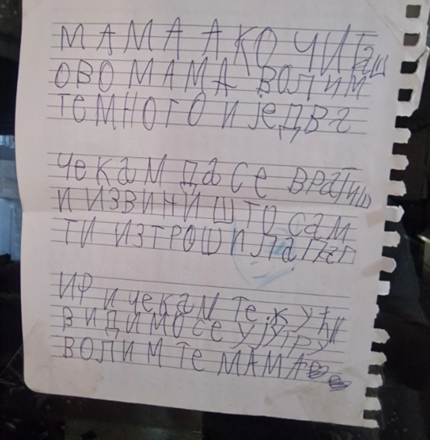 Ana Nikolić, poruka