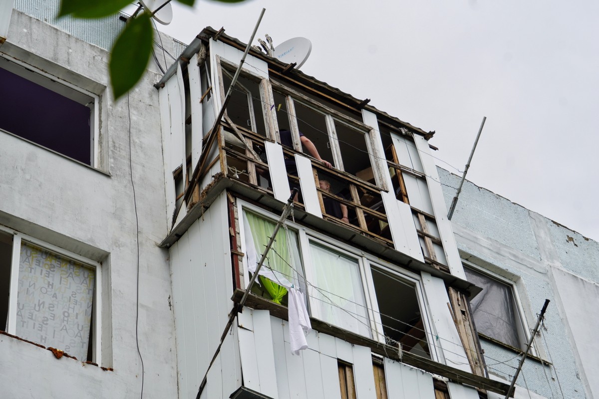 Zniszczenia w Odessie po nocnym ostrzale sił rosyjskich,
