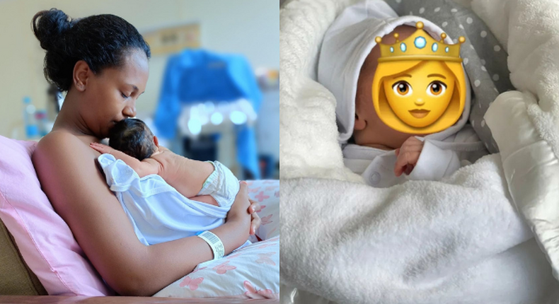 My honey Pascal & I can’t stop staring at the beauty we made – Grace Ekirapa talks motherhood 