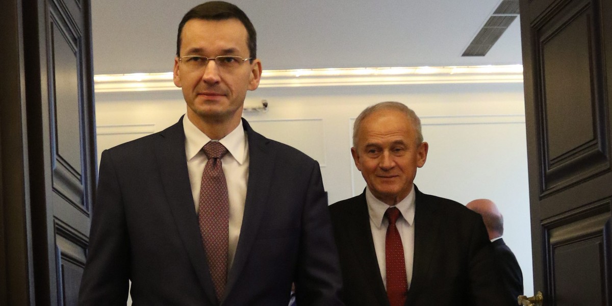 Wicepremier Mateusz Morawiecki i minister energetyki Krzysztof Tchórzewski