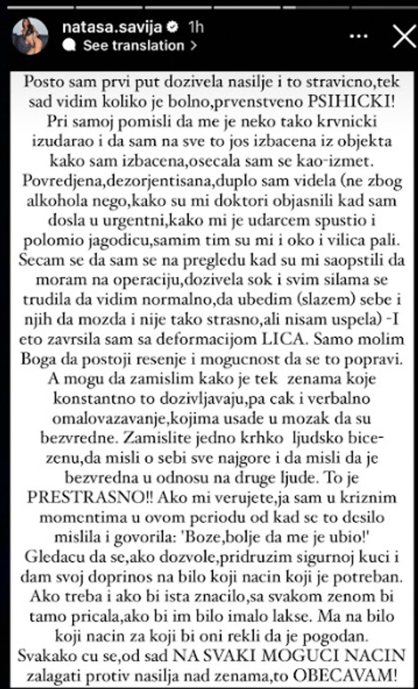 Oglasila se Nataša Šavija