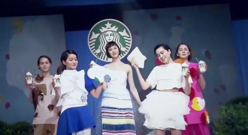 Starbucks had a Frappuccino- themed fashion show 