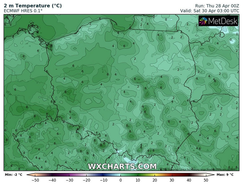 W nocy zrobi się zimno. Miejscami pojawią się przymrozki