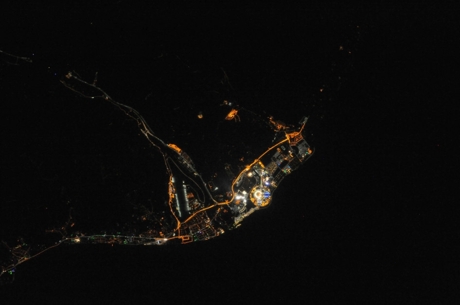 Park olimpijski widziany z Międzynarodowej Stacji Kosmicznej