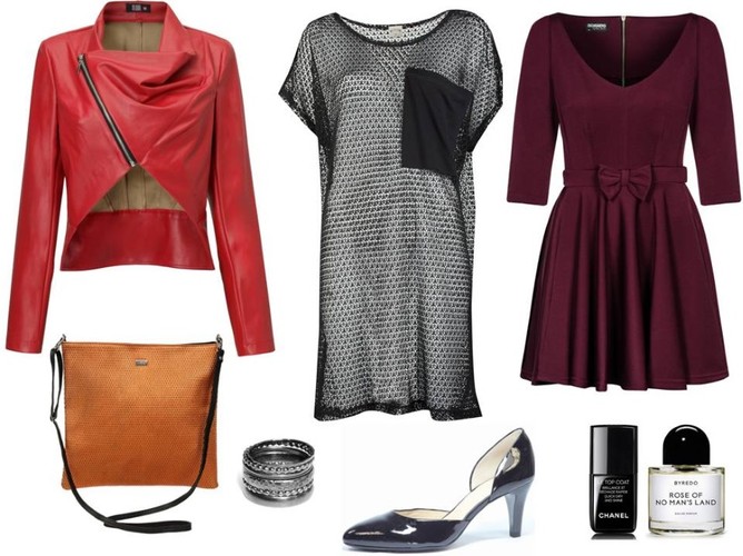 Kurtka w roli głównej: Kurtka – Midori Feminine Fashion/midori.pl, tunika – Rabarbar/rabarbar.pl, sukienka – Mosquito/mosquito.pl, pomarańczowa torebka – antbag by ania/antbags.pl, buty – Caprice/caprice.pl, biżuteria – Bless Jewellery/blessjewellery.com