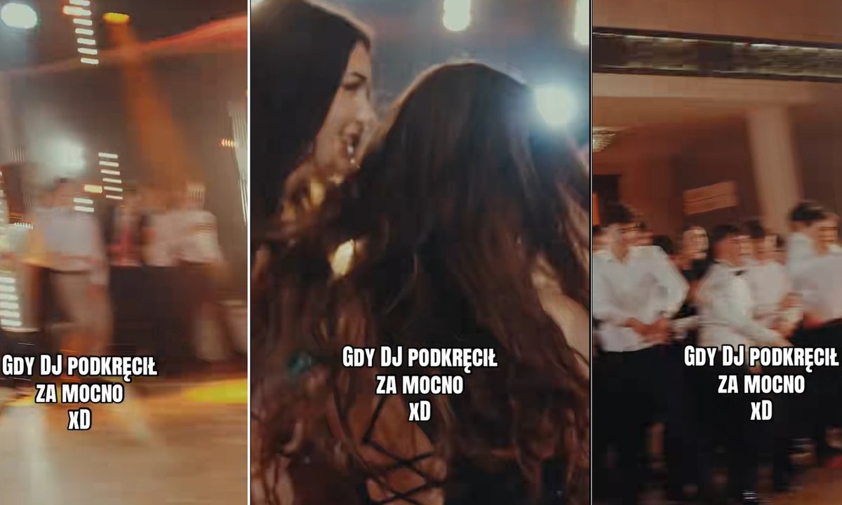 Nagranie ze studniówki hitem internetu. "Gdy DJ podkręcił za mocno"