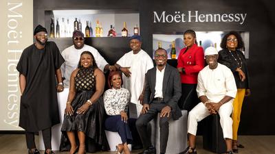 From Left to Right (Adewale Akingboju, CEO EneVic Drinks & Entertainment Ltd, Chibuzo Kelvin Aghaji, CEO Aplus drinks Ltd, Okolie Bolatito Elizabeth, CEO Bonix Drinks & Entertainment, Oguntula Omuwunmi, MD/CEO, Chillcity Drinks, Ayobami Abioye CEO, Ishol Events, Leye Adeniji, GM Moët Hennessy Nigeria, Catherine Equere, National Off-Trade Manager Moët Hennessy Nigeria, Ogunnaike Olugbuyi Jnr – MD/CEO Ice Box Nig Ent. & Adama Edith Akhigbe - CEO Admas Event)