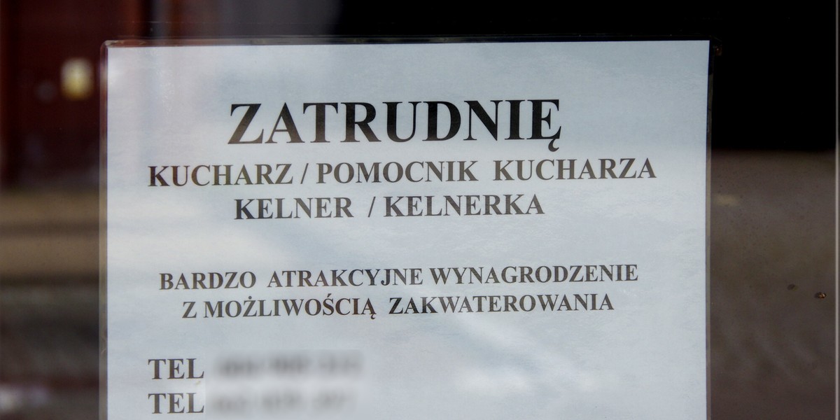 Dużo ofert pracy czeka m.in. w gastronomii