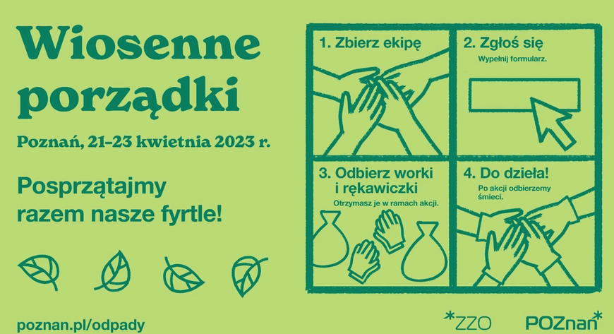 Tegoroczna zupełnie dobrowolna akcja sprzątania poznańskich ulic rozpocznie się 21 kwietnia i potrwa do końca weekendu.