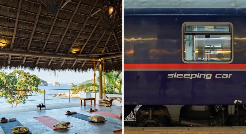 Experts predict that train travel and wellness retreats will be trending in 2023.Westend61/Getty Images/Joey Hadden/Insider