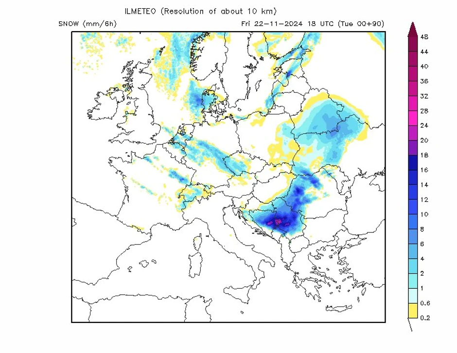 Sneg u Srbiji u petak
