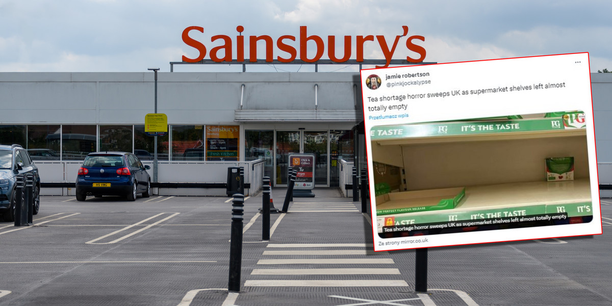 Sieć Sainsbury's przyznała się do problemów z dostawami herbaty