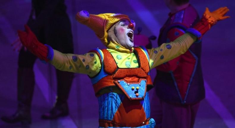 Performers from the Ringling Bros. and Barnum & Bailey circus stage their final show in Uniondale, New York, on May 21, 2017