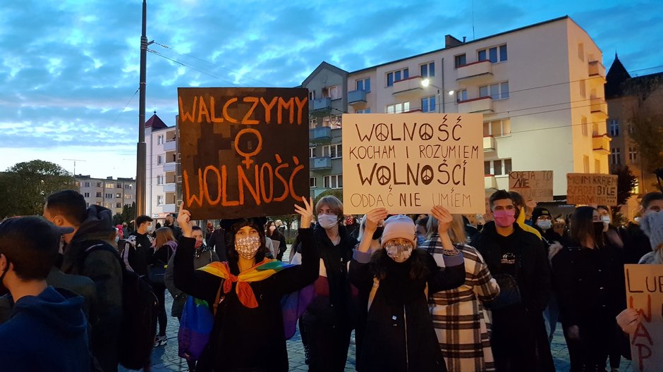 Młodzi ludzie protestowali na ulicach Gorzowa