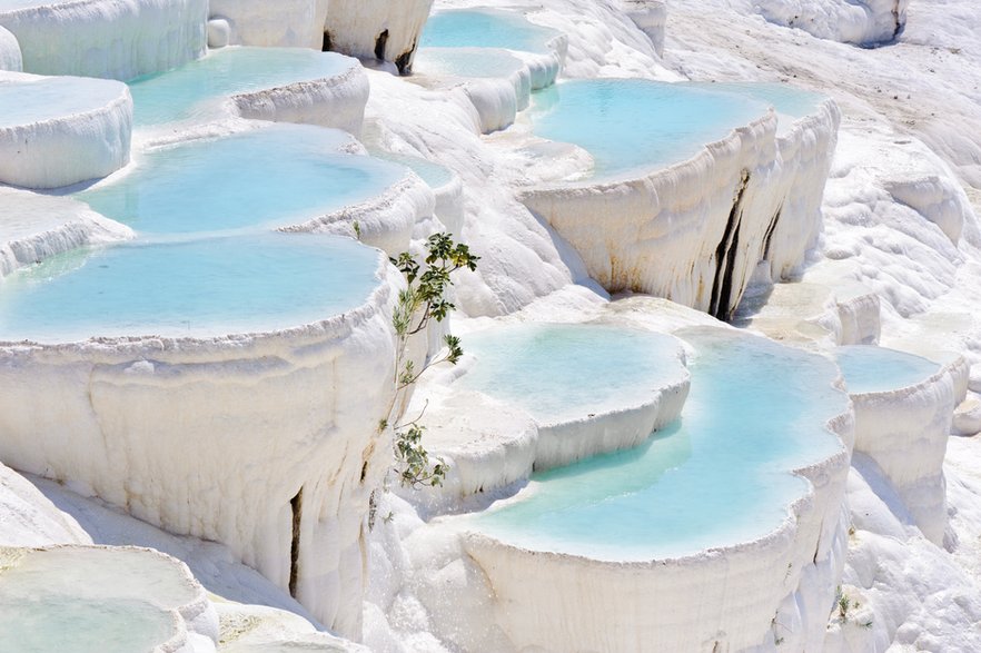 Starożytne uzdrowisko w Hierapolis - Pamukkale, Turcja