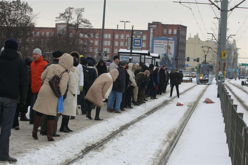 Przez śnieg stanęły tramwaje