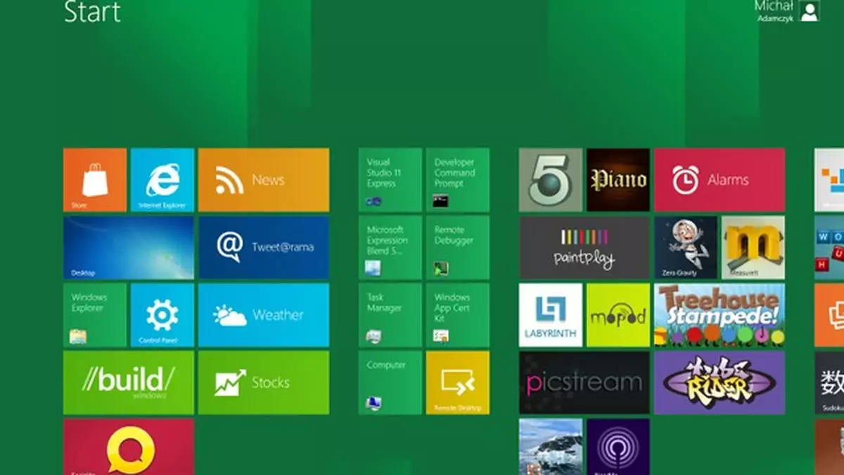 Windows8 - Ekran startowy zastąpił menu start