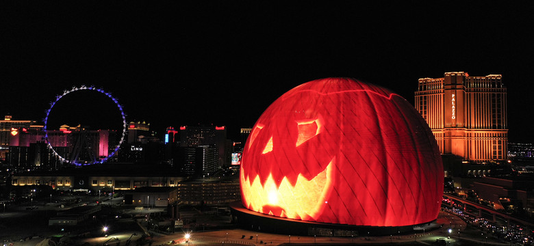 Miejska panorama z dynią lub okiem. Taki widok jest tylko w Las Vegas