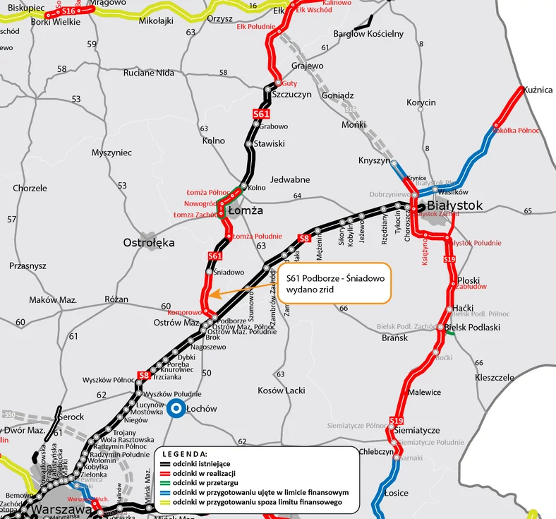 Droga ekspresowa S61 w ciągu międzynarodowego korytarza transportowego Via Baltica