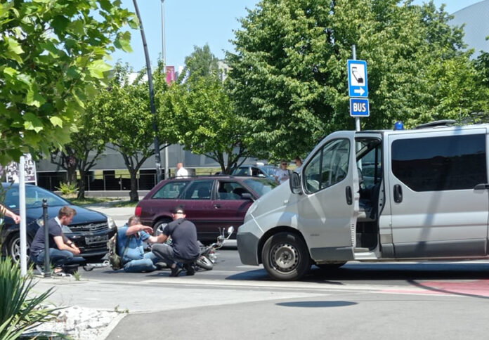 Kolizja w centrum Jaworzna