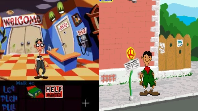 Rodzimy Skaut Kwatermaster kontra Bernard z Day of the Tentacle - znajdź pięć różnic.