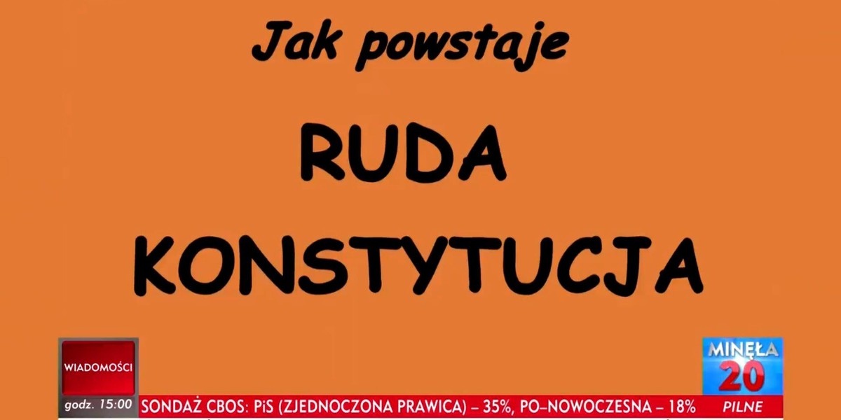 Skandaliczny film w TVP. "Jak powstaje Ruda Konstytucja"