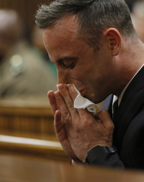Oscar Pistorius podczas procesu sądowego