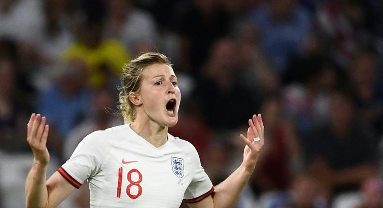 Ellen White became England women's all-time record goalscorer on Tuesday Creator: FRANCK FIFE