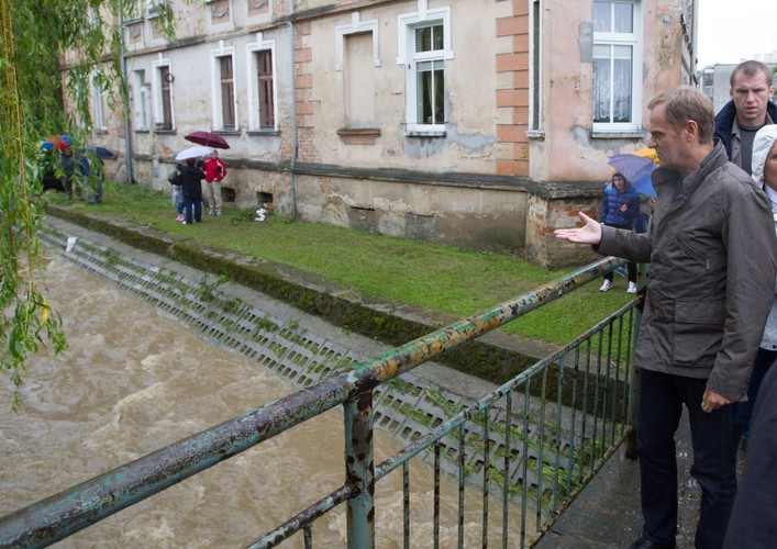 Donald Tusk odwiedził Głuchołazy